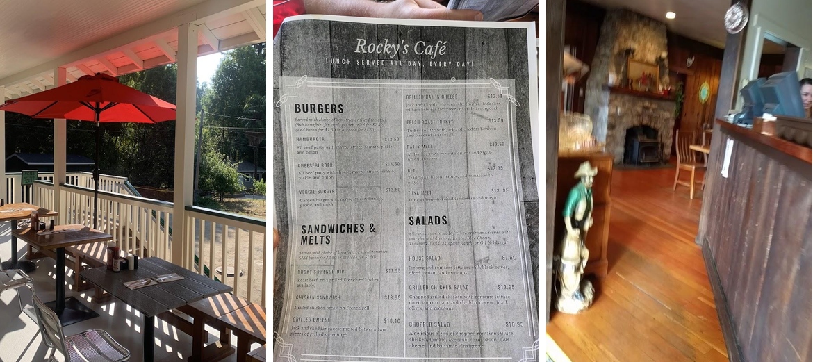 Rocky's Cafe Menu