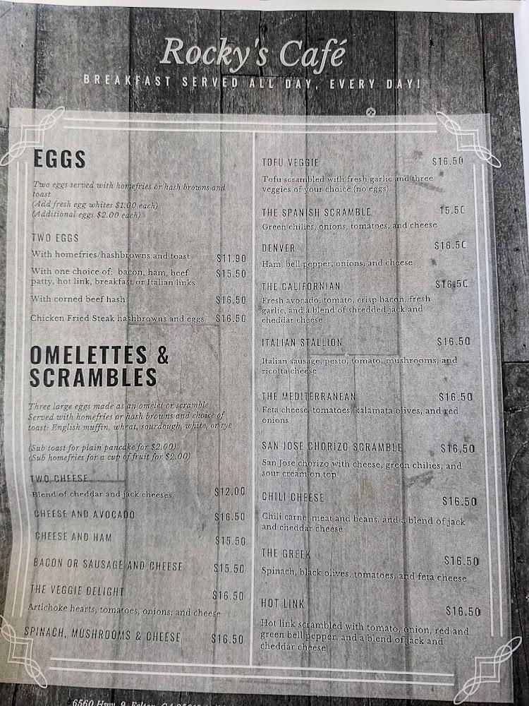 Rocky's Cafe Menu image 4
